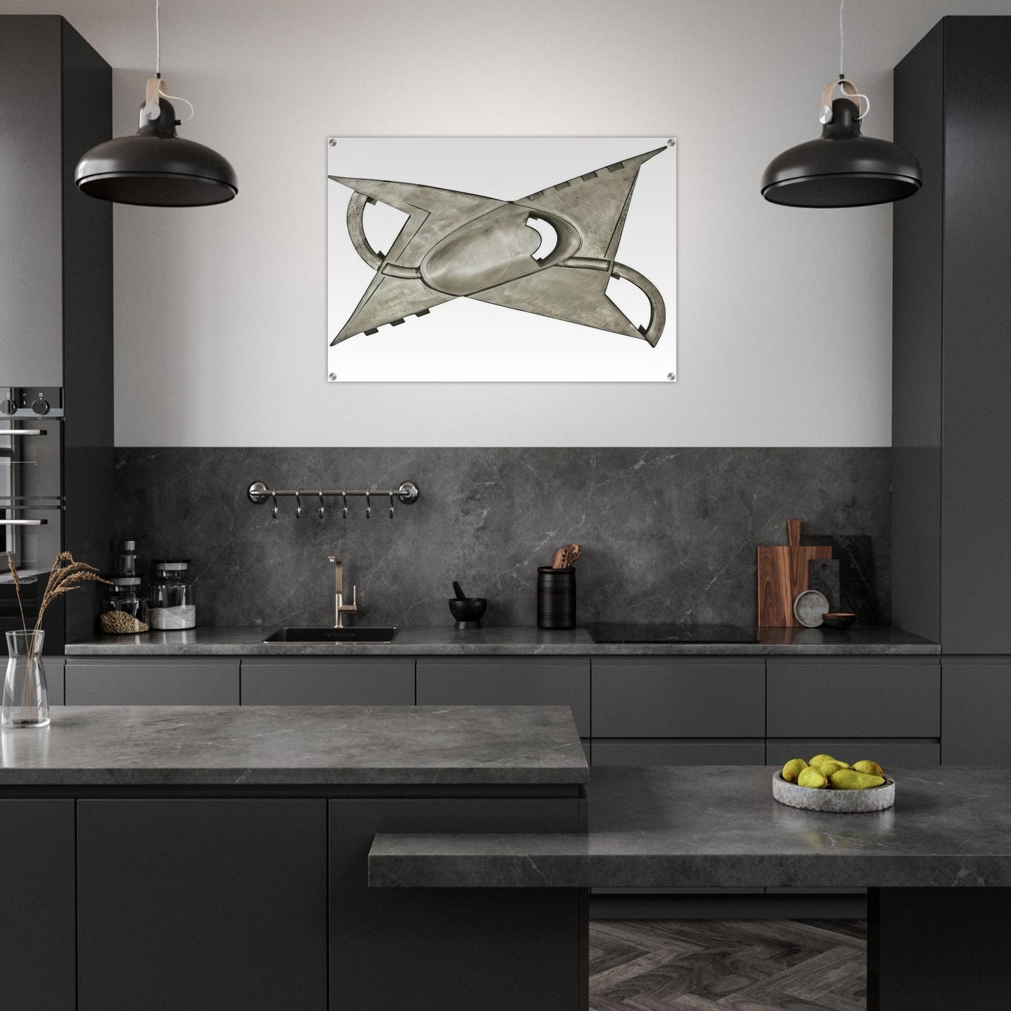A partir d'un centre concave - Kinetic Art - Gyula Kosice Acrylic Print - 70x100 cm / 28x40″ inches
