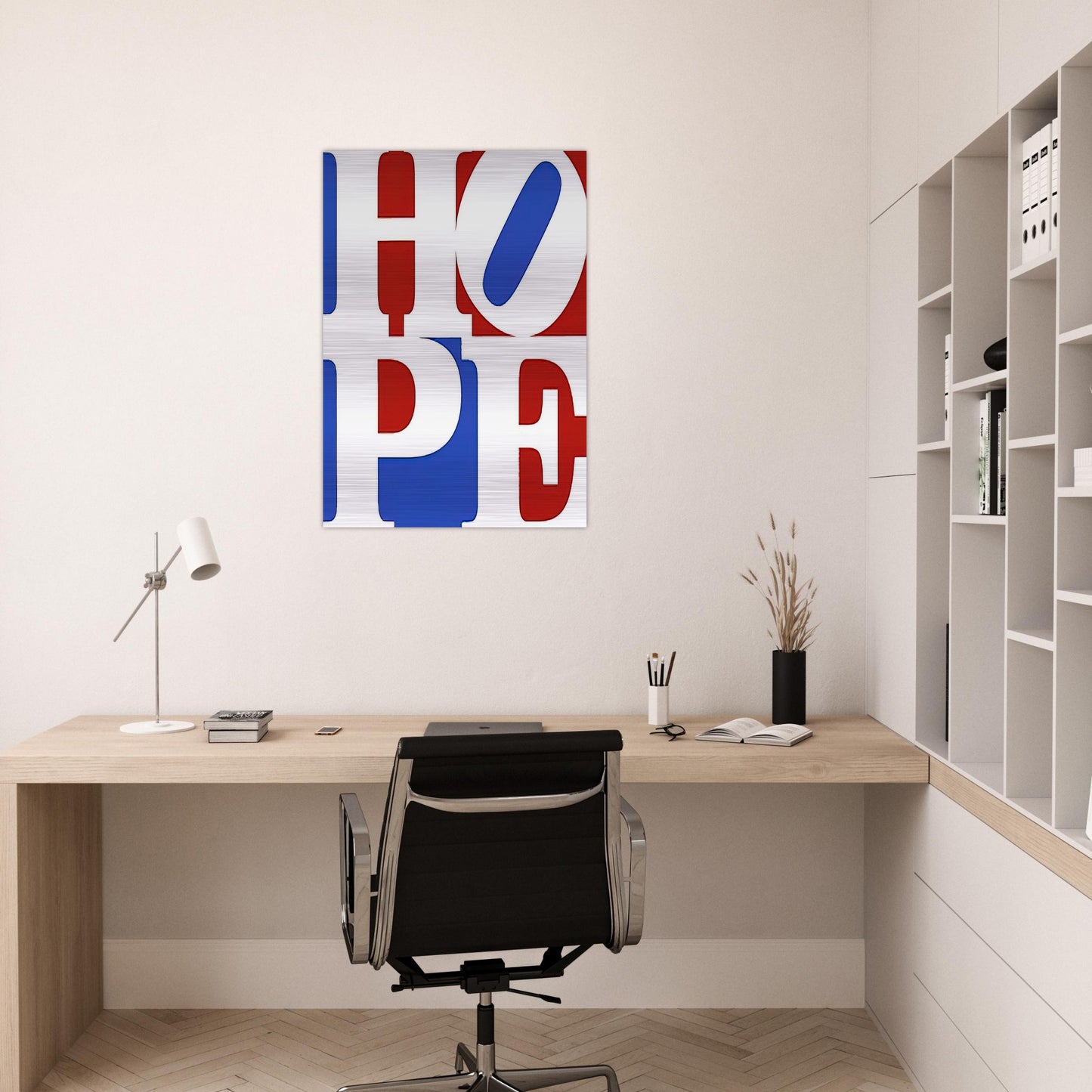 Hope - Robert Indiana Brushed Aluminum Print - 70x100 cm / 28x40 inches | Robert Indiana Aluminum Print | Robert Indiana Prints