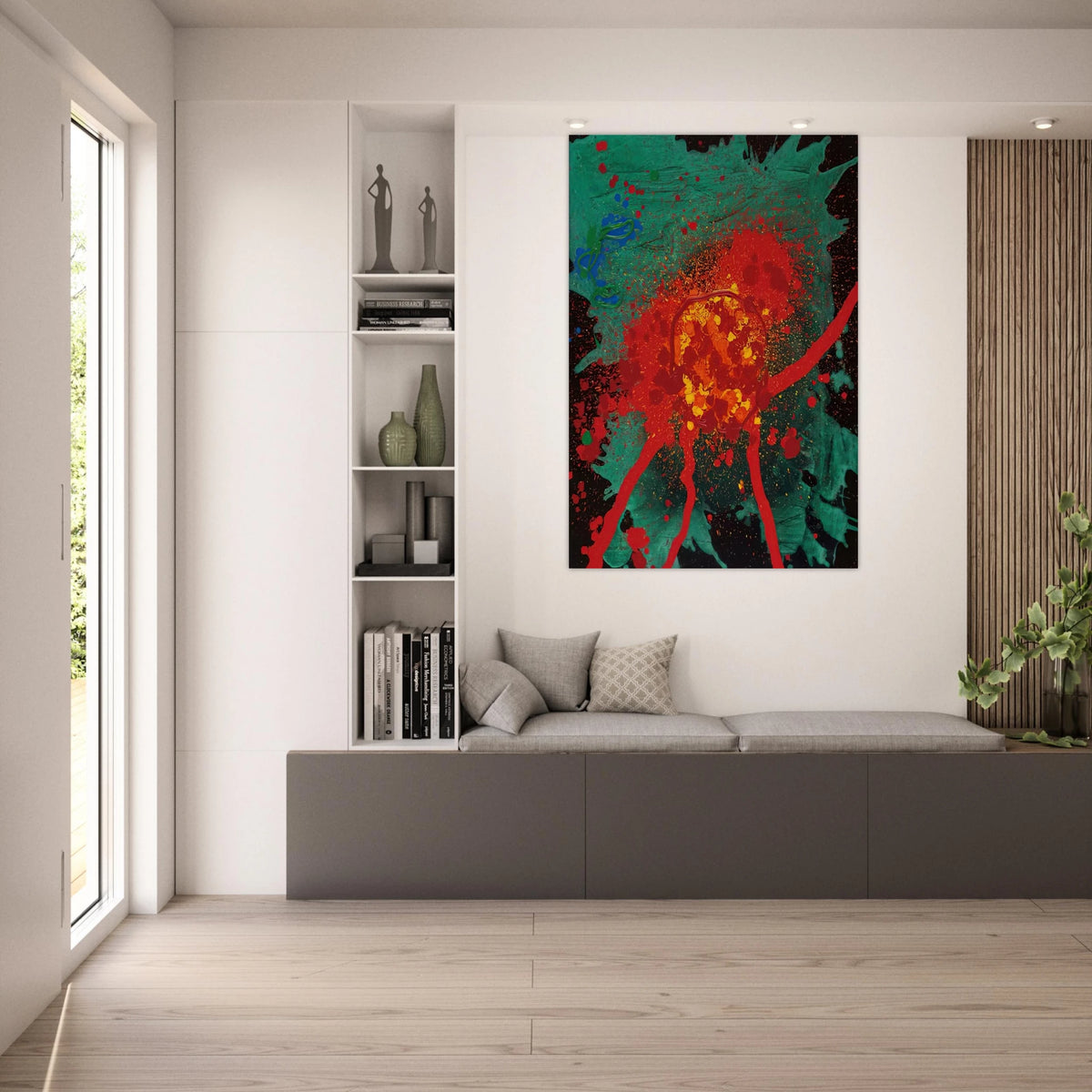 Blood Feud - 28.8.07 - 2007 - John Hoyland Art Prints - 100x150 cm / 40x60″ inches | John Hoyland Poster | John Hoyland Prints