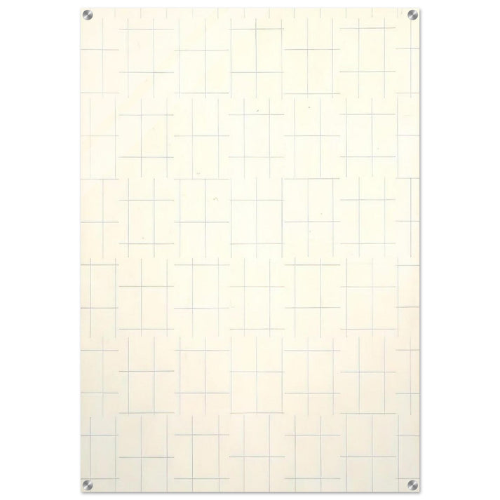 Two Warps and Wefts of Short Lines 0° 90° - 1956 - Francois Morellet Acrylic Print - 70x100 cm / 28x40″ inches | Francois Morellet Wall Art | Francois Morellet Prints