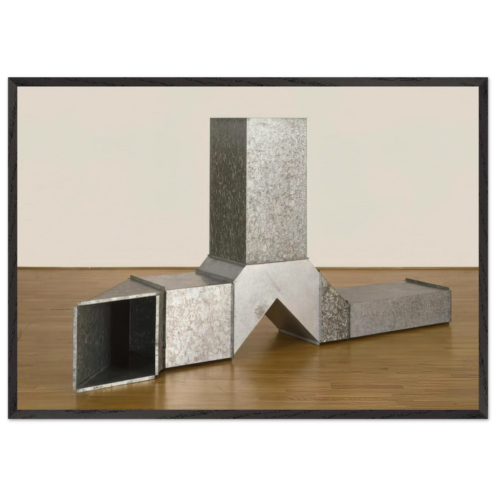 Square Tubes Series D - 1967 - Charlotte Posenenske 70x100 cm / 28x40 inches Framed Art Print – Black Wooden Frame