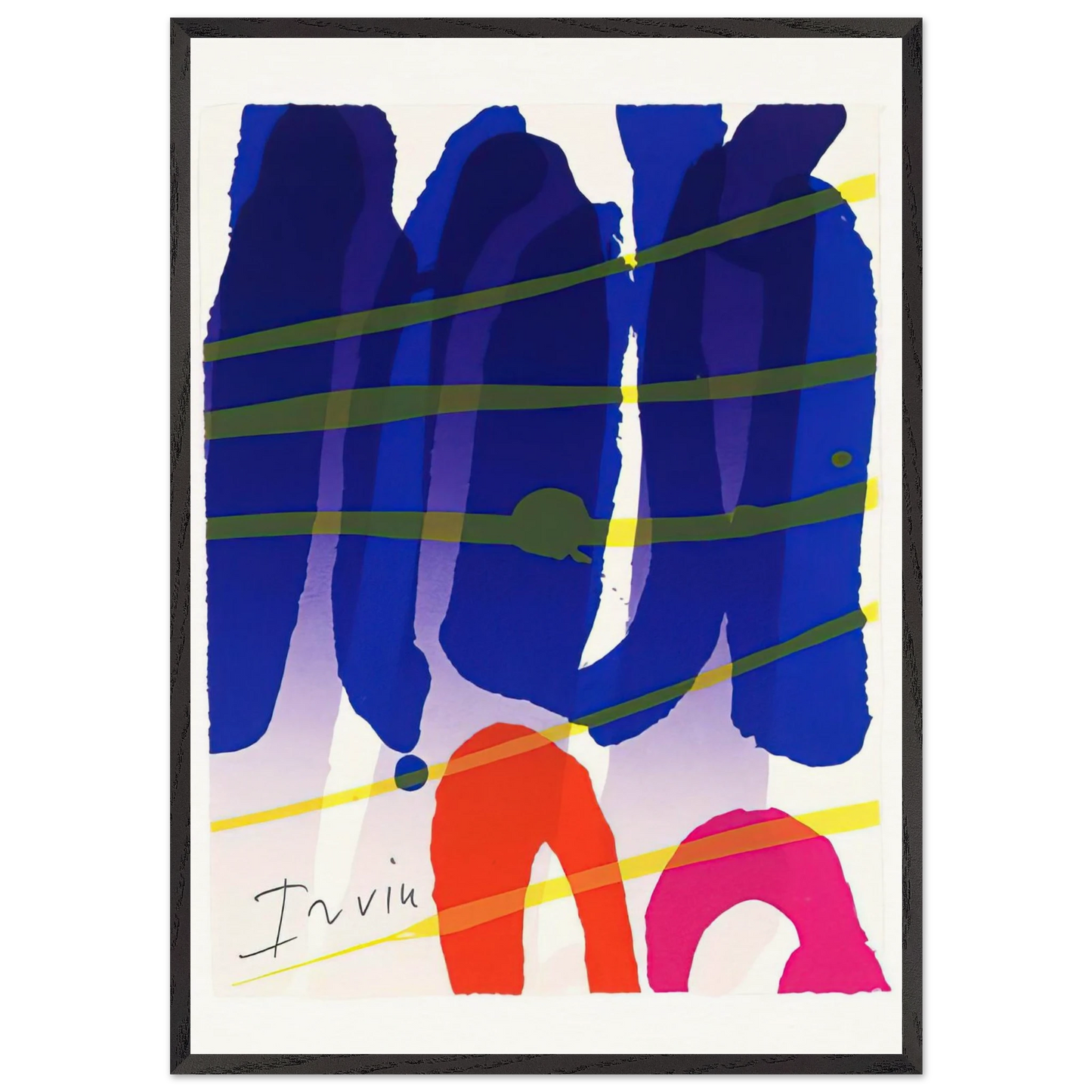 Alba - 1987 - Albert Irvin 70x100 cm / 28x40 inches Framed Art Print – Black Wooden Frame