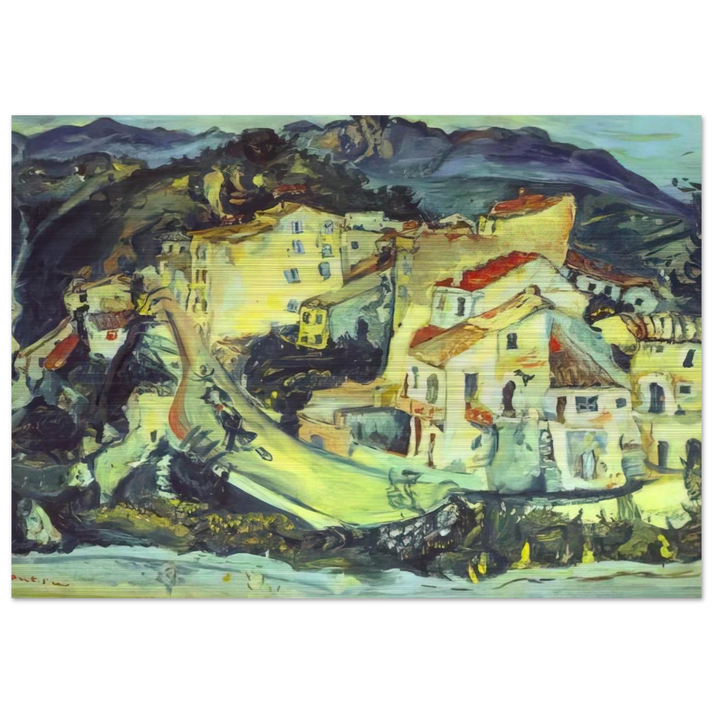 LANDSCAPE OF CAGNES - Chaim Soutine Brushed Aluminum Print - 70x100 cm / 28x40 inches | Chaim Soutine Aluminum Print | Chaim Soutine Prints