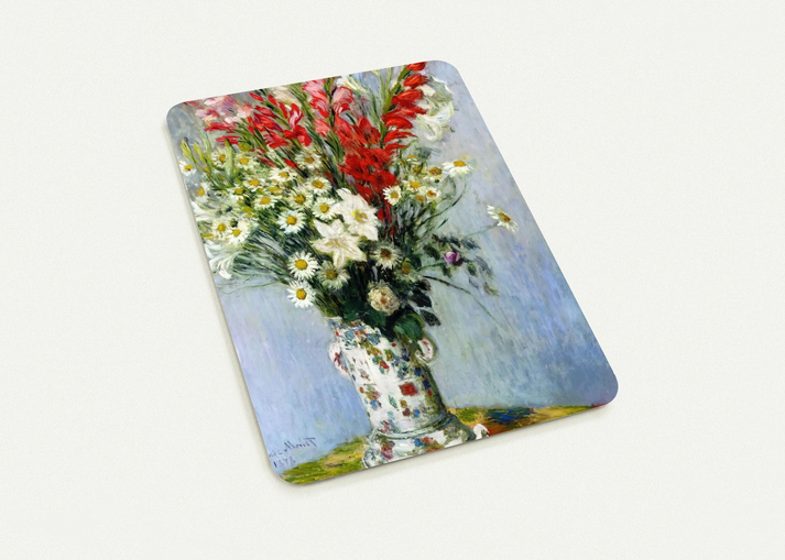 Bouquet of Gadiolas, Lilies and Dasies By claude monet Pack of 10 Post Cards | claude monet Post Cards | A6 (10.5 x 14.8 cm) - 4.1 x 5.8 inches