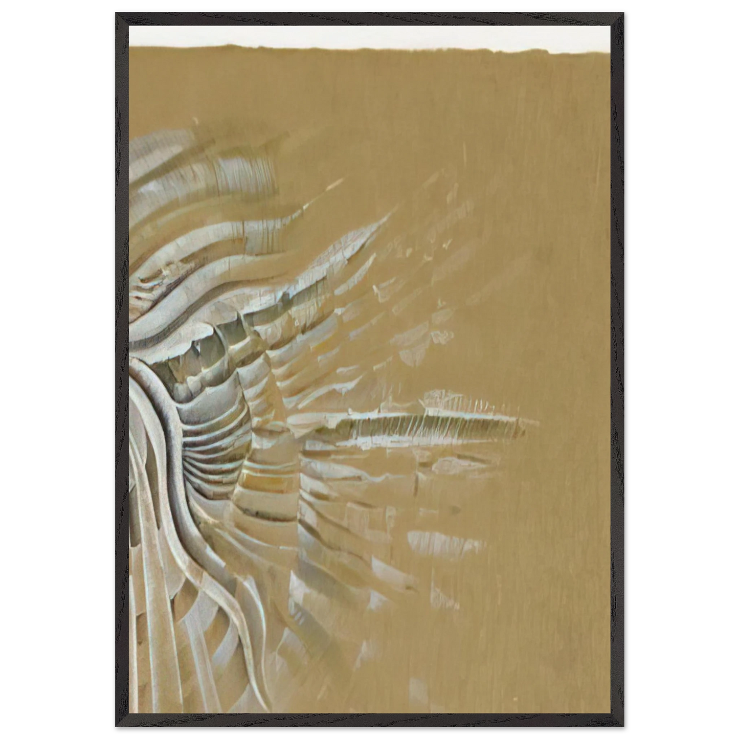 UNTITLED 1982 N1 - Lee Bontecou 70x100 cm / 28x40 inches Framed Art Print – Black Wooden Frame