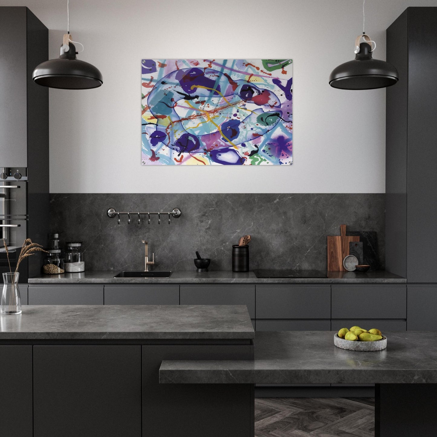 Trietto 4 SFE 077RC - Sam Francis Acrylic Print - 70x100 cm / 28x40″ inches