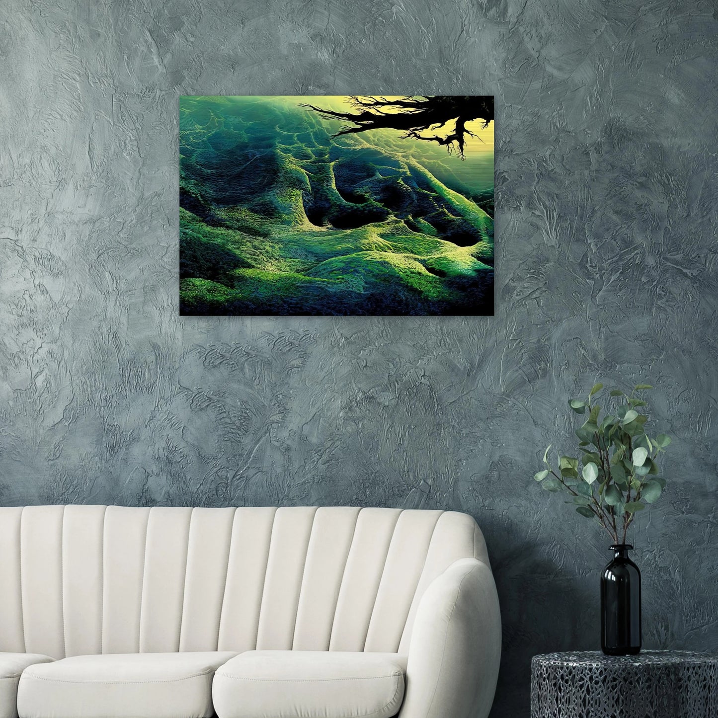 My Soul - Eyvind Earle Brushed Aluminum Print - 70x100 cm / 28x40 inches | Eyvind Earle Aluminum Print | Eyvind Earle Prints