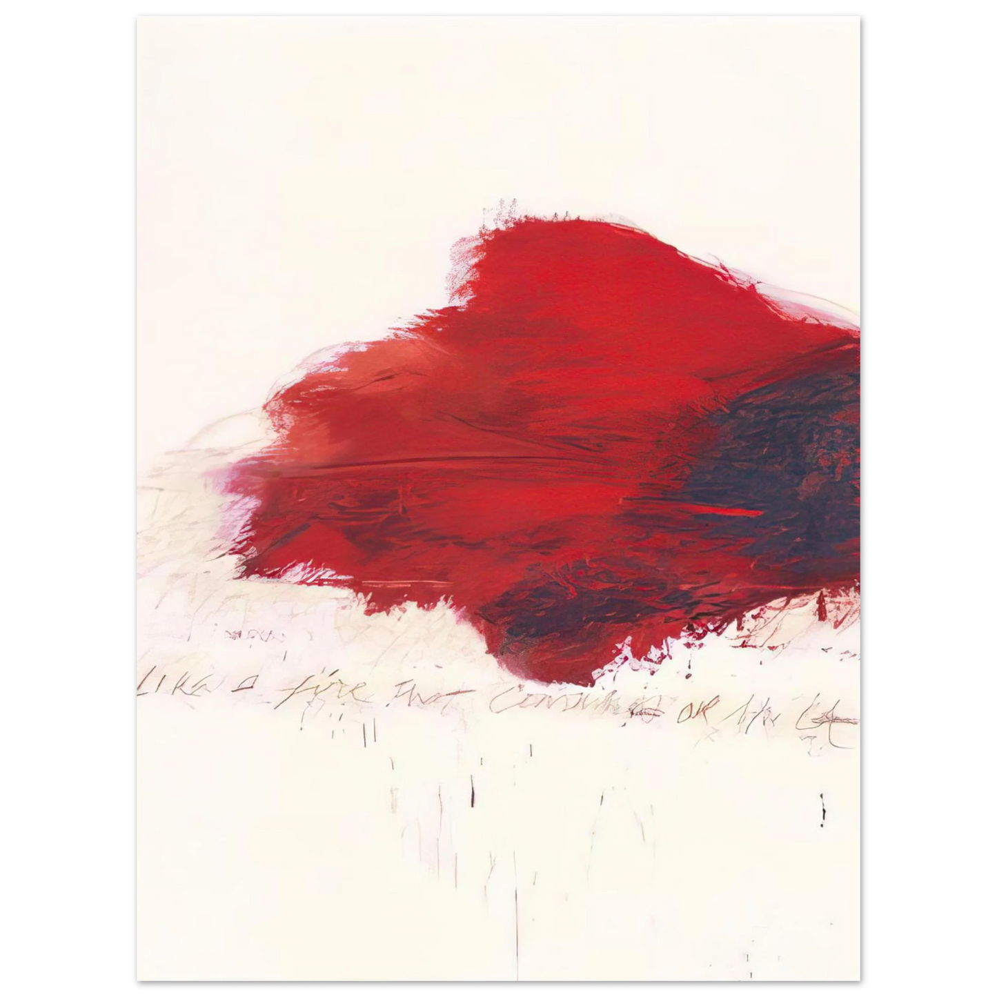 Cy Twombly - Fifty Days at Iliam. The Fire that Consumes All before It 75x100 cm / 30x40inches Fine Art Poster