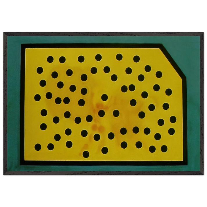 RANDOMDOT CORRELOGRAM THE GOLDEN FLEECE - Salvador Dali 70x100 cm / 28x40 inches Framed Art Print – Black Wooden Frame