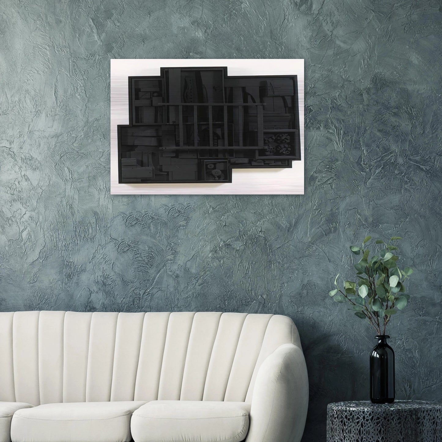 SKY JAG IV 1974 - Louise Nevelson Brushed Aluminum Print - 70x100 cm / 28x40 inches | Louise Nevelson Aluminum Print | Louise Nevelson Prints