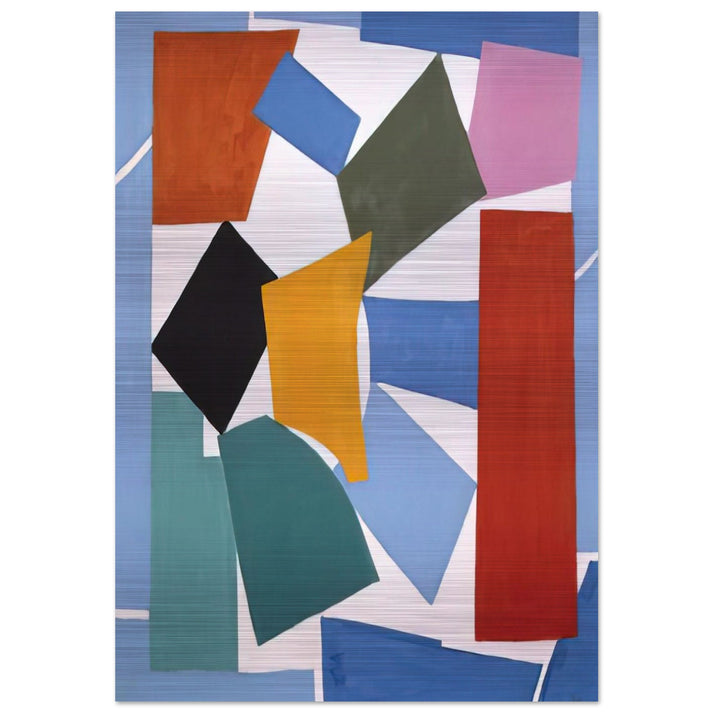 WATUSI HARD EDGE 1963 - Alma Woodsey Thomas Brushed Aluminum Print - 70x100 cm / 28x40 inches | Alma Woodsey Thomas Aluminum Print | Alma Woodsey Thomas Prints