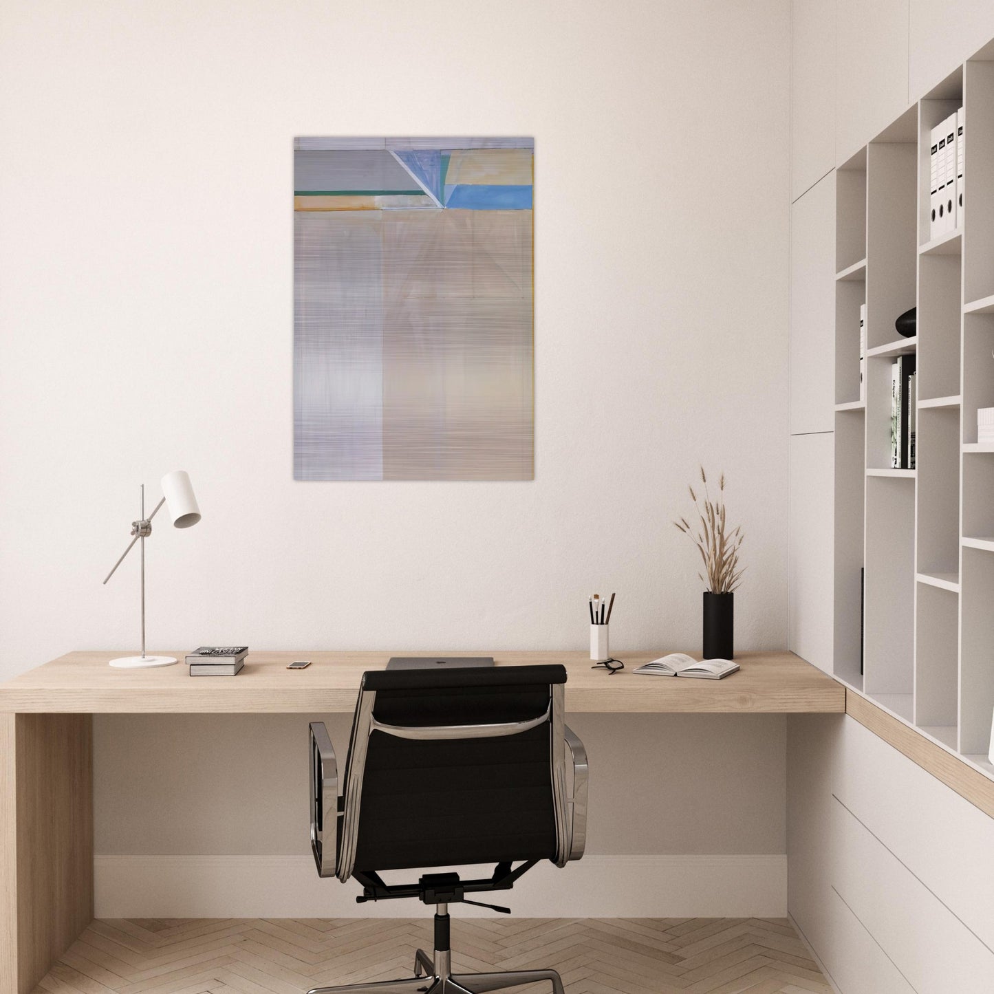 Ocean Park #46 - Richard Diebenkorn Brushed Aluminum Print - 70x100 cm / 28x40 inches | Richard Diebenkorn Aluminum Print | Richard Diebenkorn Prints