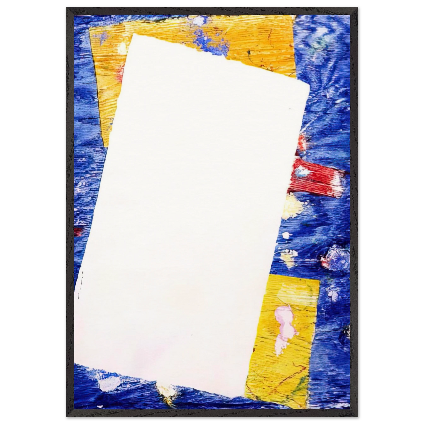 SFM83-458 - Sam Francis 70x100 cm / 28x40 inches Framed Art Print – Black Wooden Frame