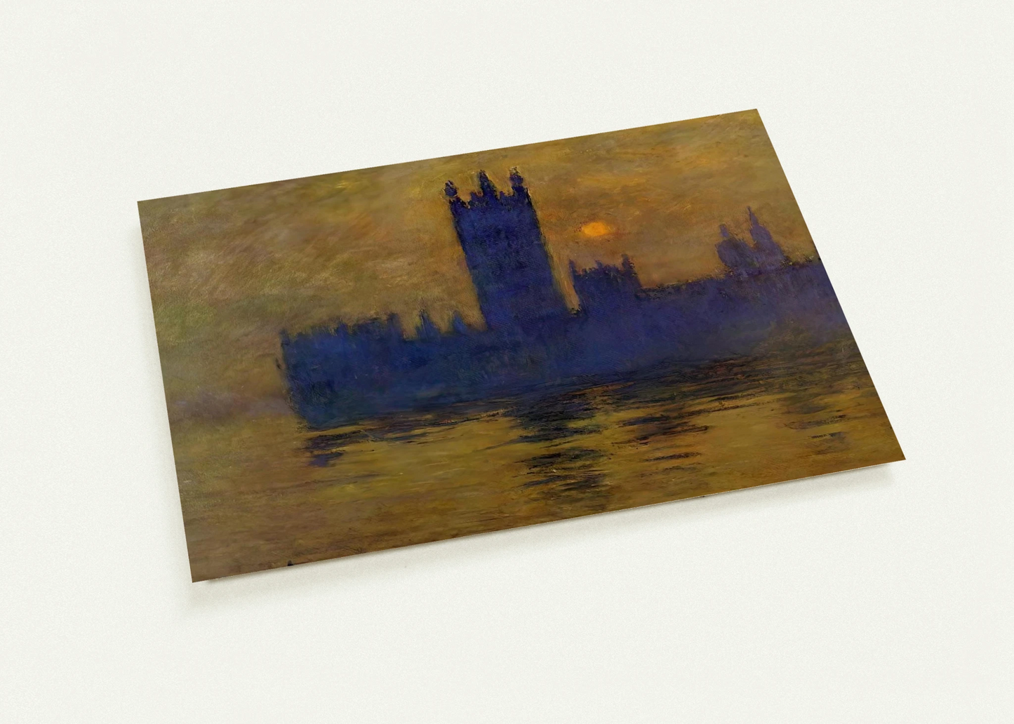 Houses of Parliament, Sunset 02 By claude monet Pack of 10 Post Cards | claude monet Post Cards | A6 (10.5 x 14.8 cm) - 4.1 x 5.8 inches