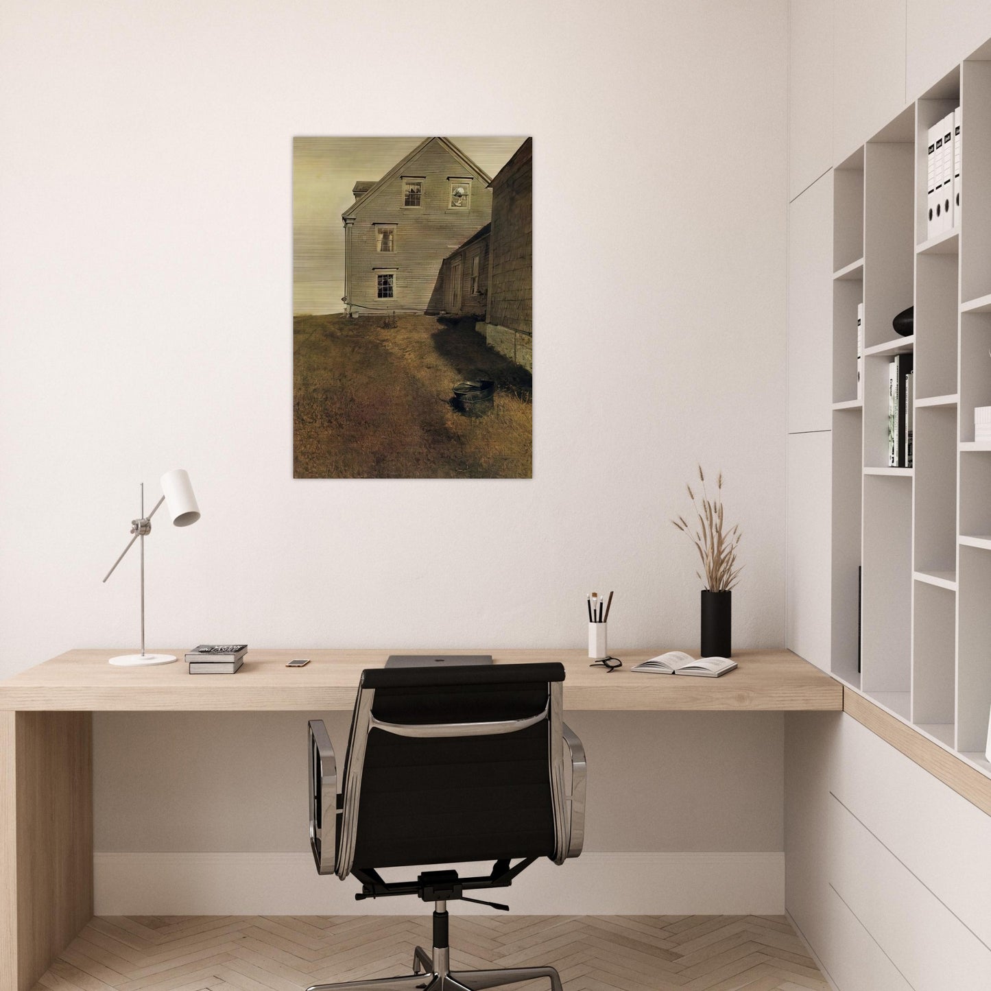 WEATHERSIDE - Andrew Wyeth Brushed Aluminum Print - 70x100 cm / 28x40 inches | Andrew Wyeth Aluminum Print | Andrew Wyeth Prints