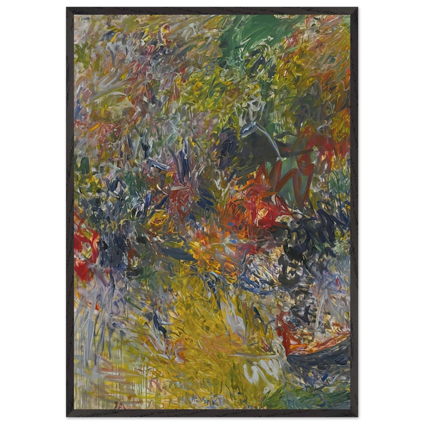 ROSELAND 1959 - Milton Resnick 70x100 cm / 28x40 inches Framed Art Print – Black Wooden Frame