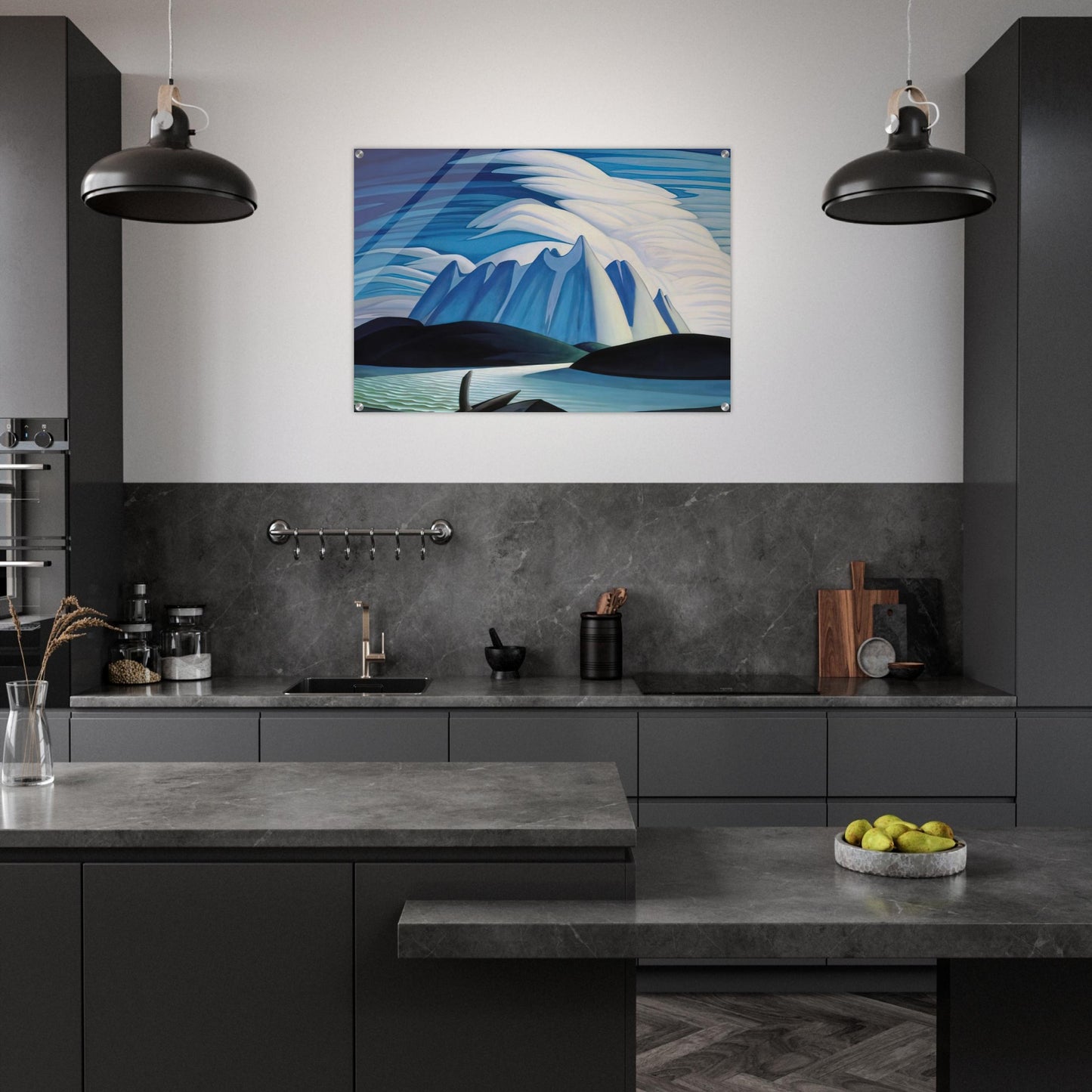 Lake and Mountains - 1928 - Lawren Harris Acrylic Print - 70x100 cm / 28x40″ inches