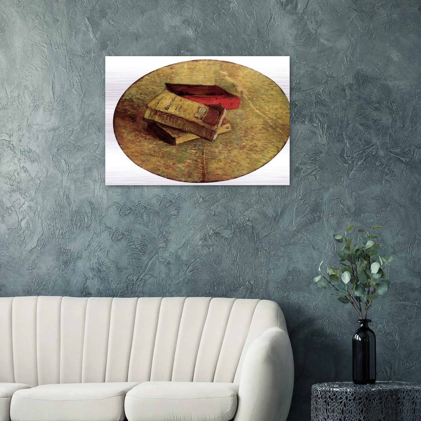 Still Life with Three Books - Vincent van Gogh Brushed Aluminum Print - 70x100 cm / 28x40 inches | Vincent van Gogh Aluminum Print | Vincent van Gogh Prints