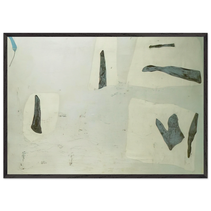Abstract Composition N7 - Salvador Dali 70x100 cm / 28x40 inches Framed Art Print – Black Wooden Frame