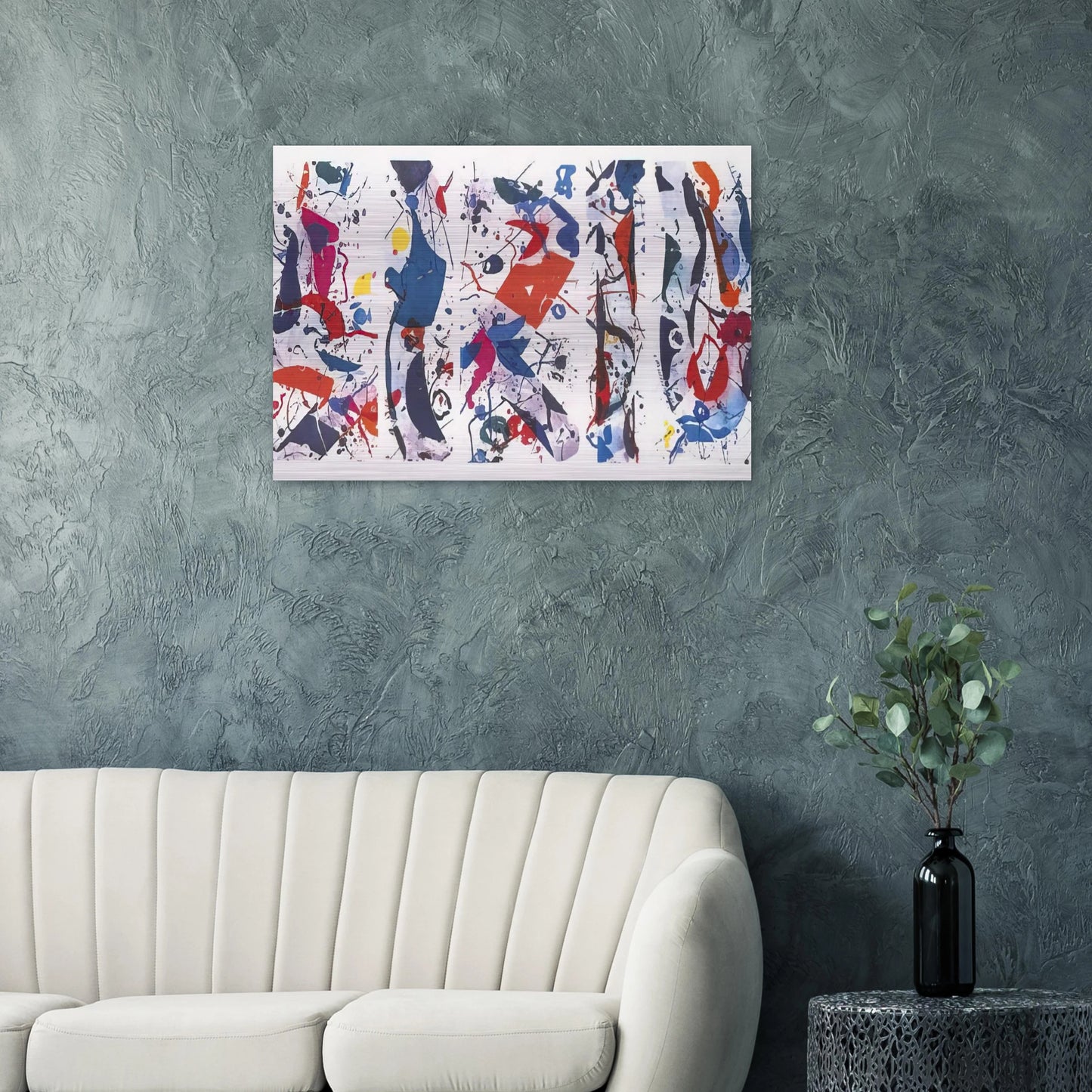 The Five Continents - Sam Francis Brushed Aluminum Print - 70x100 cm / 28x40 inches | Sam Francis Aluminum Print | Sam Francis Prints