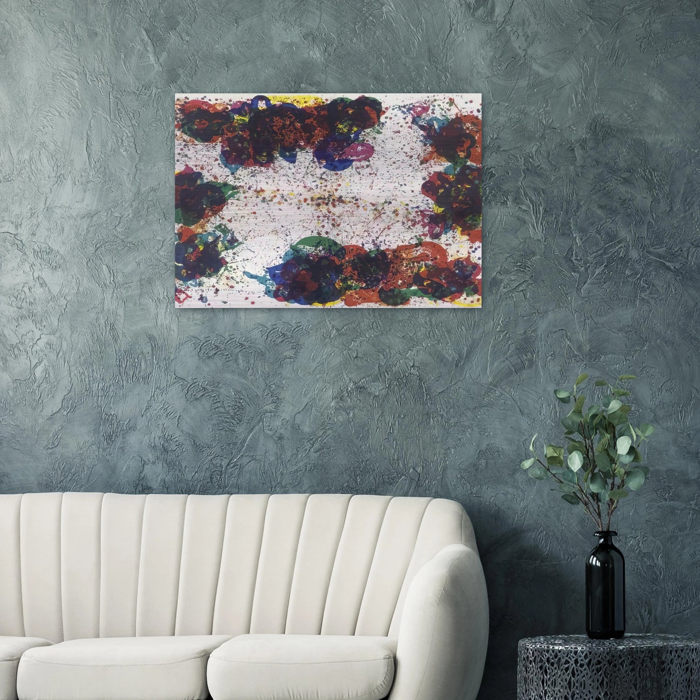 Coral Lyre Nine - Sam Francis Brushed Aluminum Print - 70x100 cm / 28x40 inches | Sam Francis Aluminum Print | Sam Francis Prints