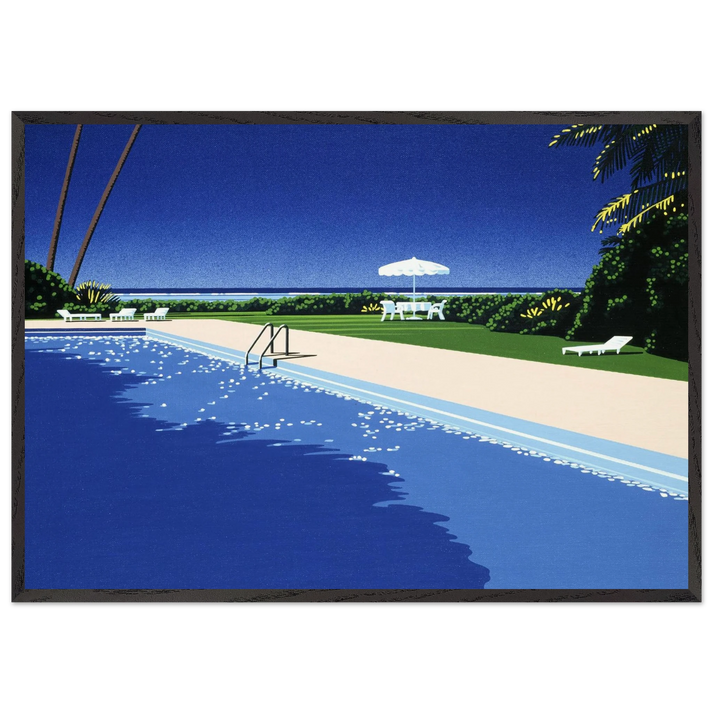 Deck - Hiroshi Nagai 70x100 cm / 28x40 inches Framed Art Print – Black Wooden Frame