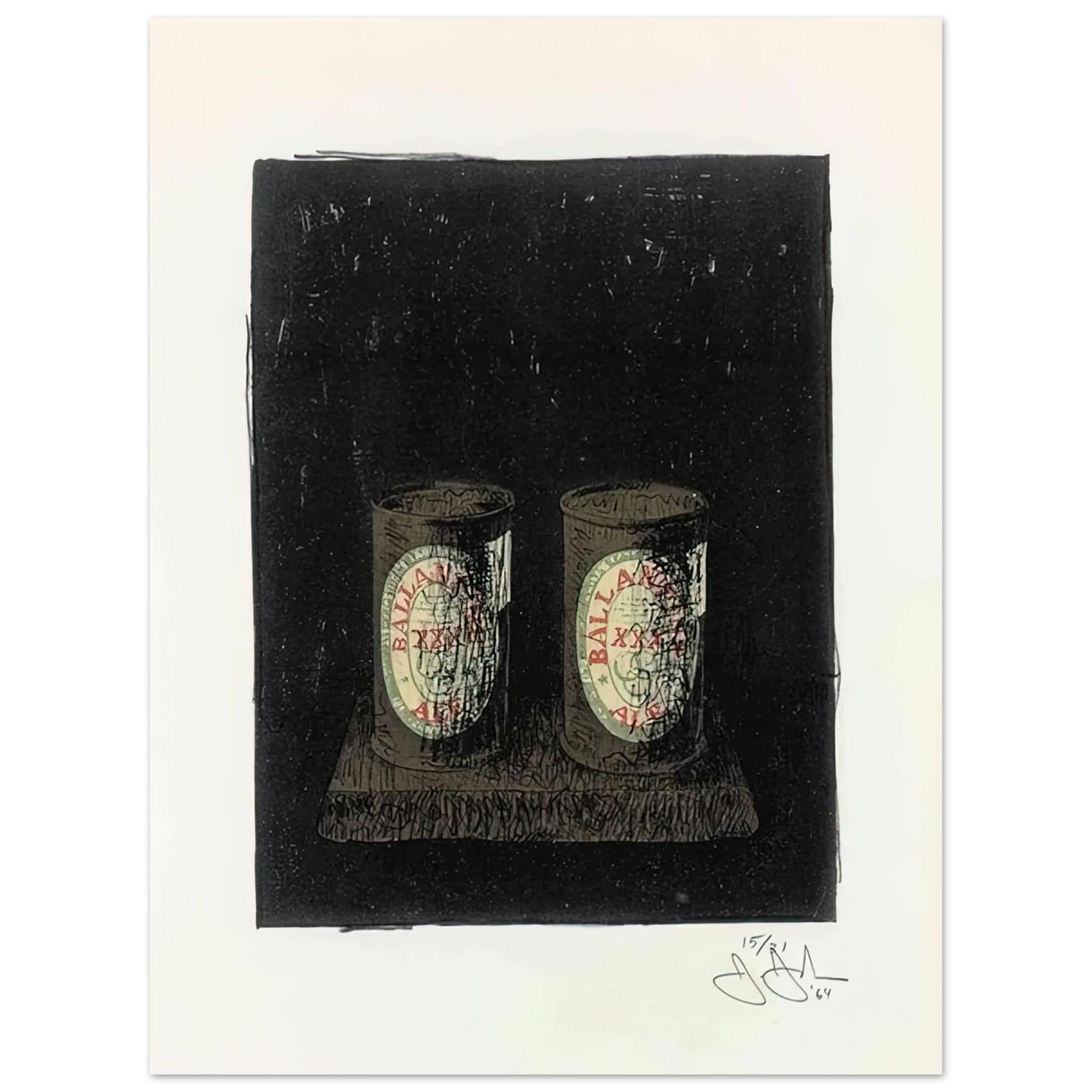 Jasper Johns - ALE CANS 1964 1 75x100 cm / 30x40inches Fine Art Poster