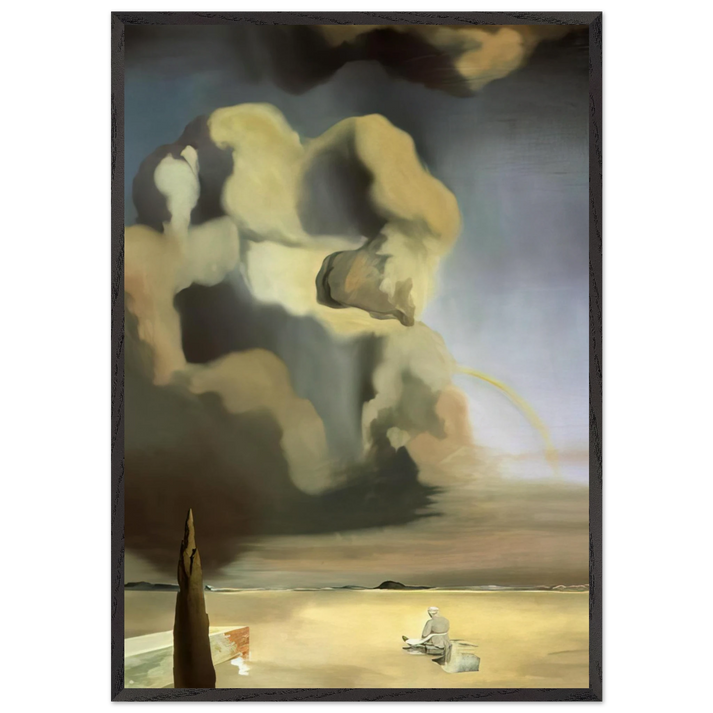 THE SPECTRE AND THE PHANTOM - Salvador Dali 70x100 cm / 28x40 inches Framed Art Print – Black Wooden Frame