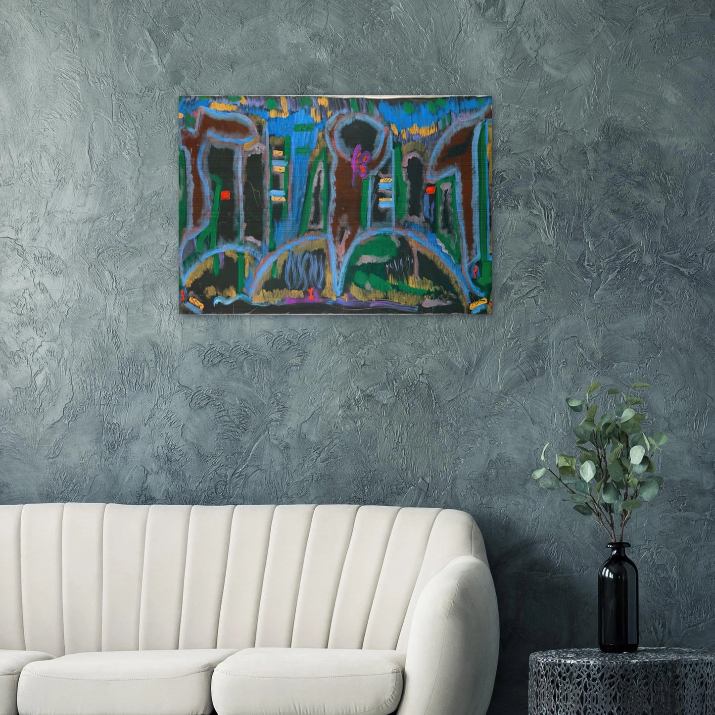 Garden in Saint Denis - 1980 - Betty Parsons Brushed Aluminum Print - 70x100 cm / 28x40 inches | Betty Parsons Aluminum Print | Betty Parsons Prints