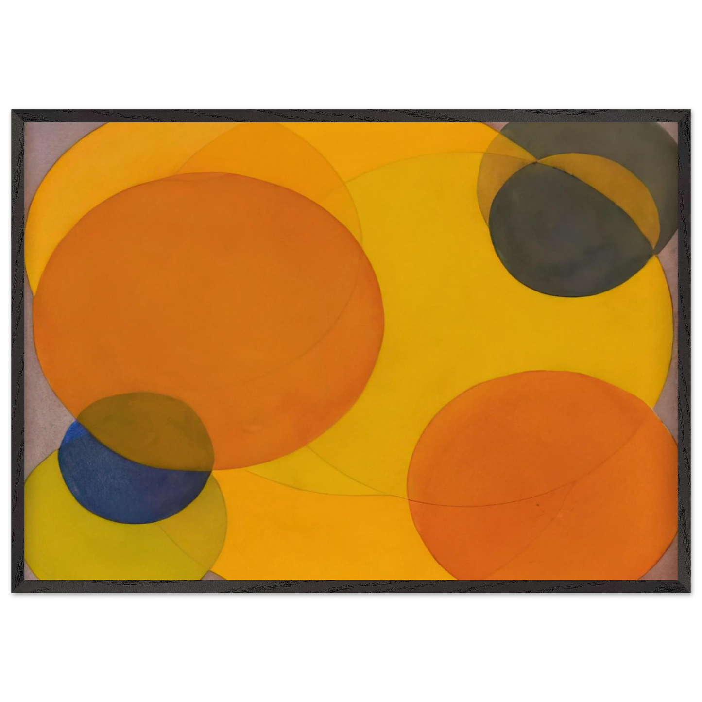 Morre XXII - Al Held 70x100 cm / 28x40 inches Framed Art Print – Black Wooden Frame