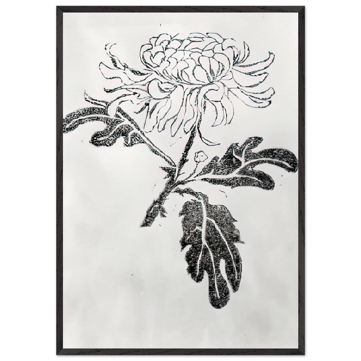 CHRYSANTHEMUM - MC Escher 70x100 cm / 28x40 inches Framed Art Print – Black Wooden Frame | Maurits Cornelis Escher Prints