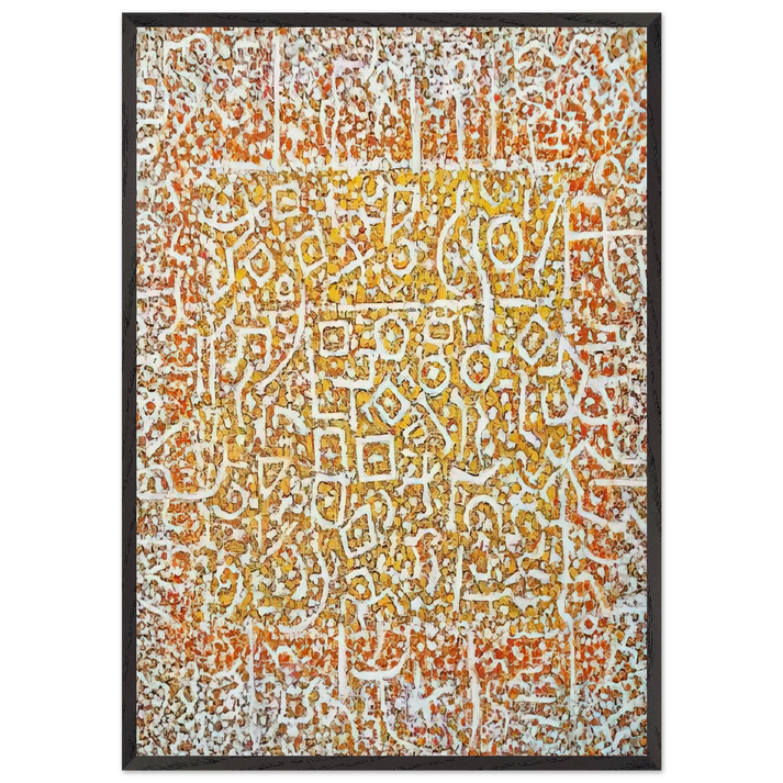 Golden Door - 1989 - Richard Pousette-Dart 70x100 cm / 28x40 inches Framed Art Print – Black Wooden Frame