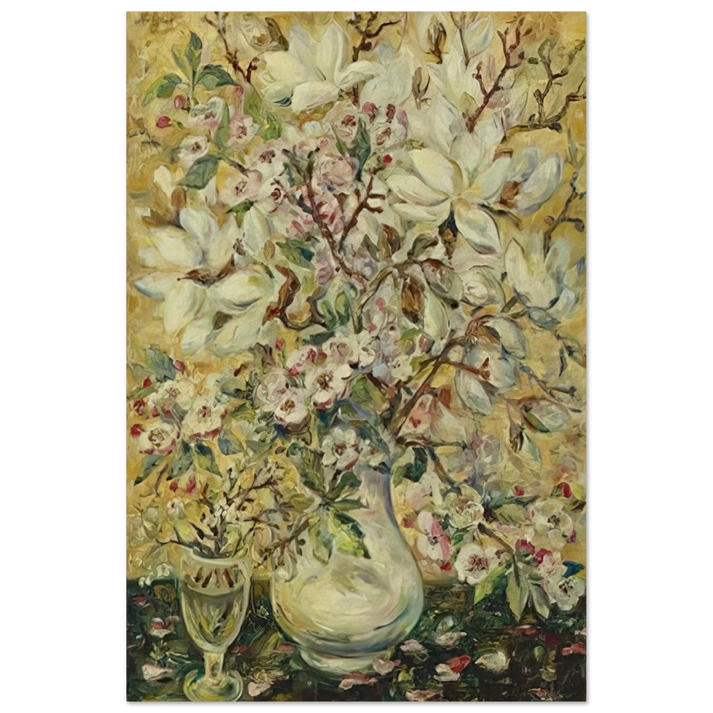 Flower vase - Post-Impressionism - Natalia Goncharova Art Prints - 100x150 cm / 40x60″ inches | Natalia Goncharova Poster | Natalia Goncharova Prints