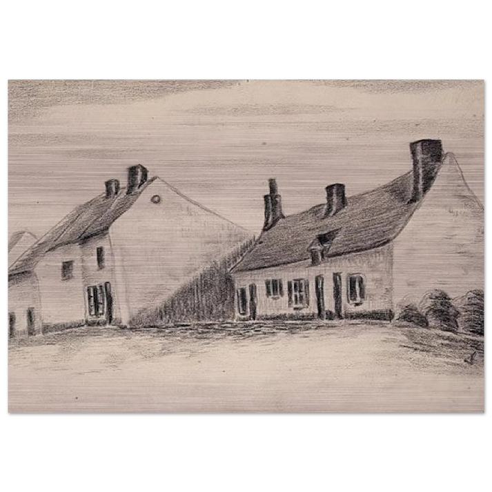 A Zandmennik house - Vincent van Gogh Brushed Aluminum Print - 70x100 cm / 28x40 inches | Vincent van Gogh Aluminum Print | Vincent van Gogh Prints