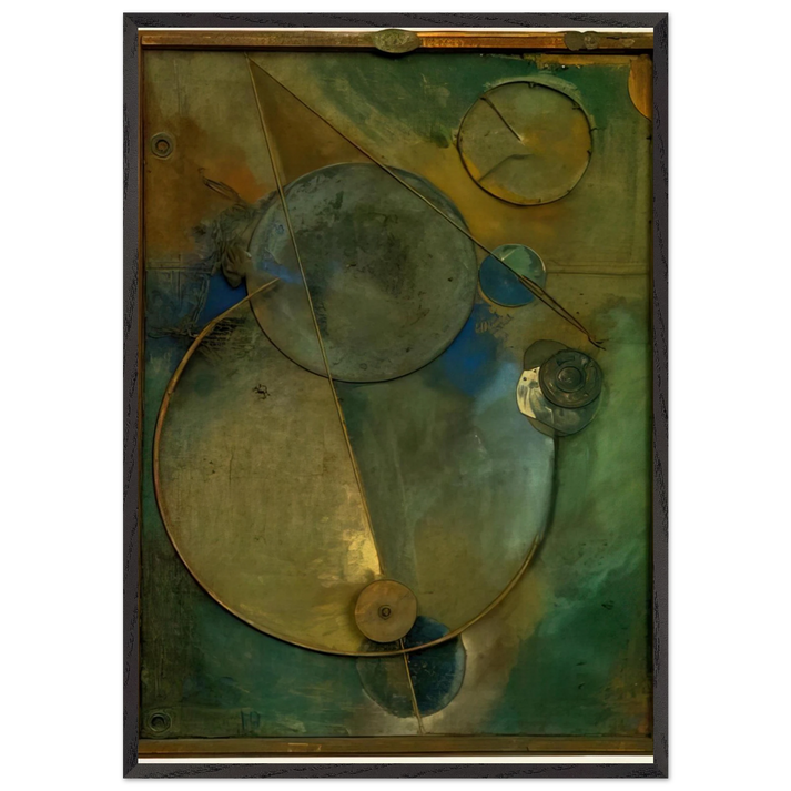 REVOLVING 1919 - Kurt Schwitters 70x100 cm / 28x40 inches Framed Art Print – Black Wooden Frame