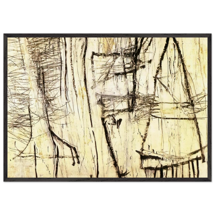 Tiznit - Cy Twombly 70x100 cm / 28x40 inches Framed Art Print – Black Wooden Frame