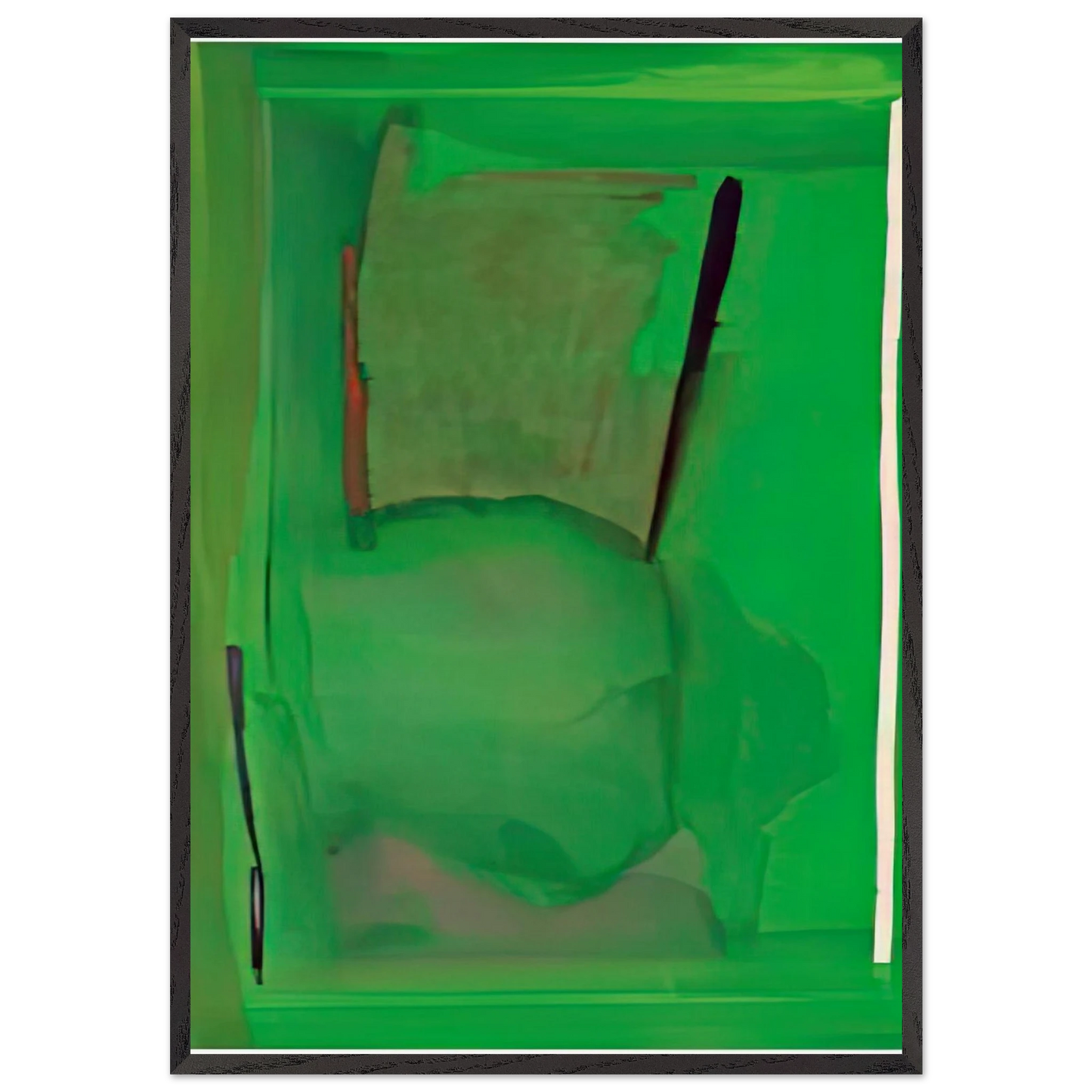 Ocean Drive West 2 1974- - Helen Frankenthaler 70x100 cm / 28x40 inches Framed Art Print – Black Wooden Frame