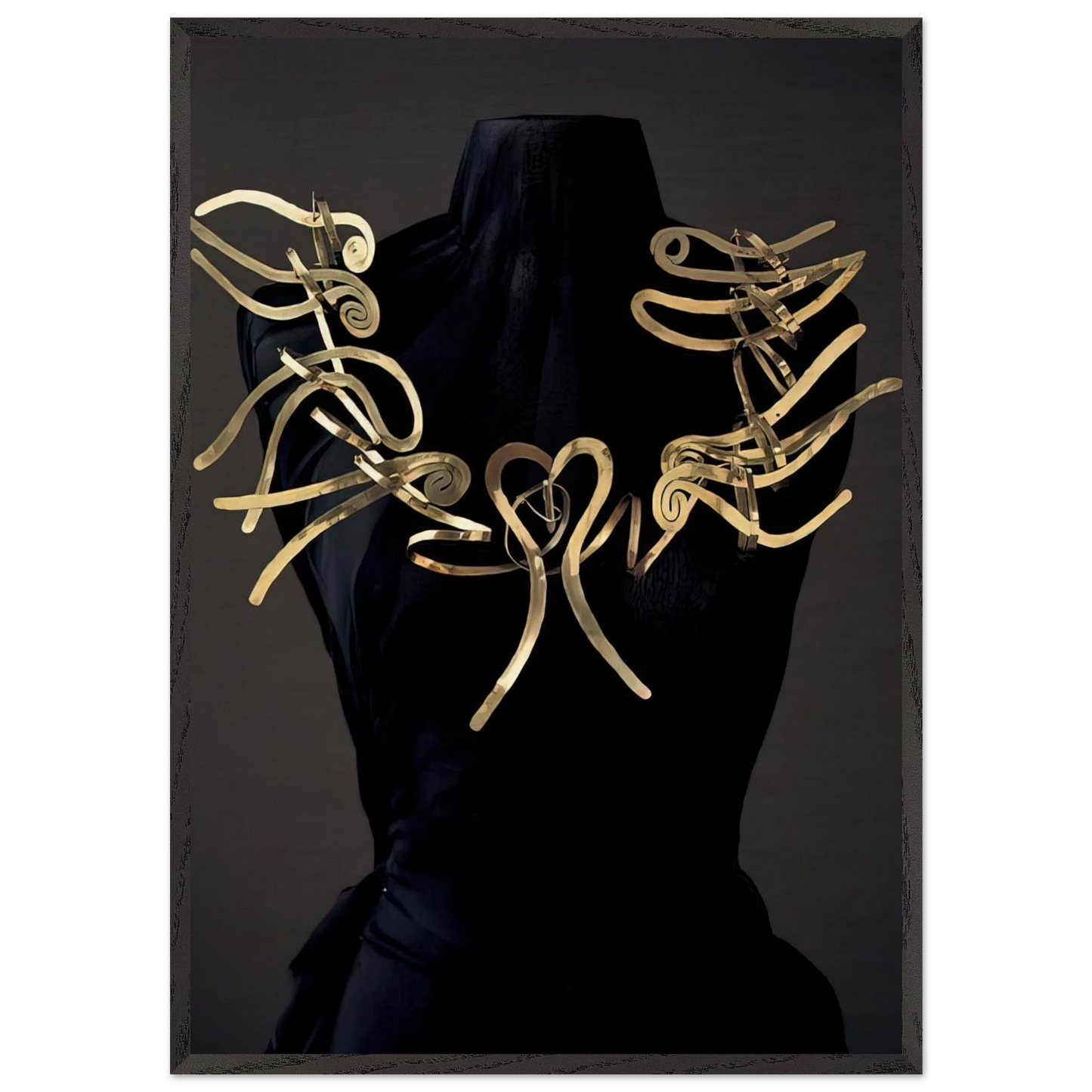 HARPS AND HEART 1937 - Alexander Calder 70x100 cm / 28x40 inches Framed Art Print – Black Wooden Frame