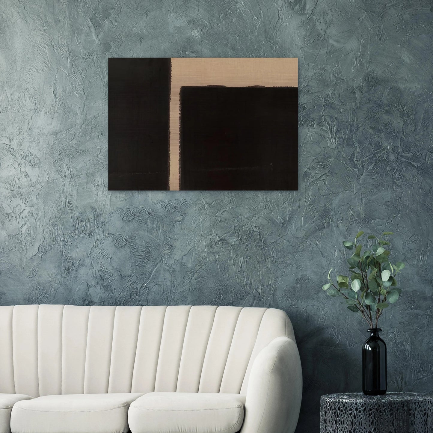 Burnt Umber Ultramarine Blue - 1998 - Yun Hyong-keun Brushed Aluminum Print - 70x100 cm / 28x40 inches | Yun Hyong-keun Aluminum Print | Yun Hyong-keun Prints