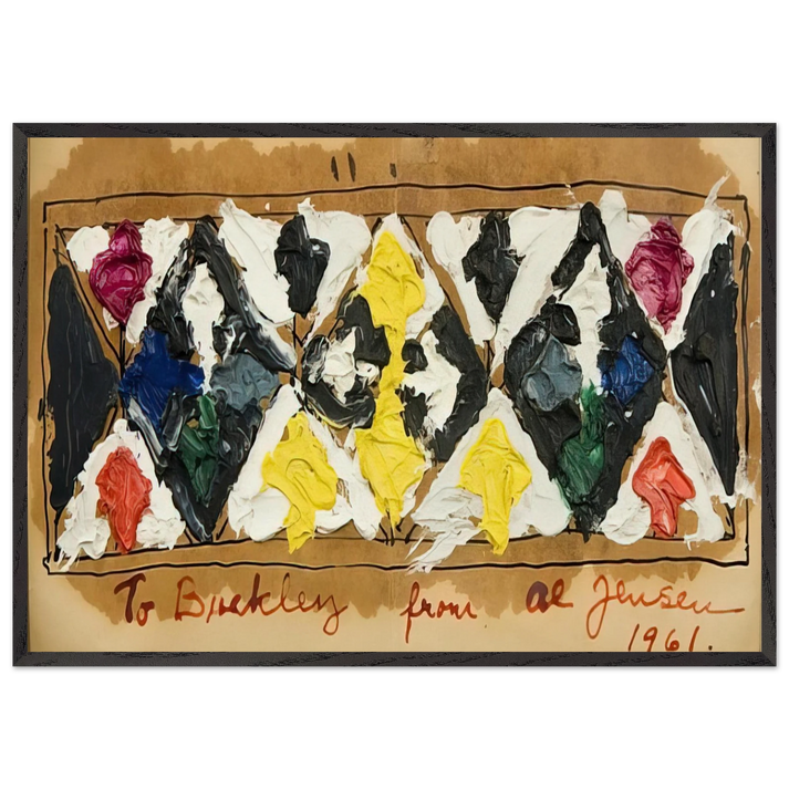 Untitled - 1961 N6 - Alfred Jensen 70x100 cm / 28x40 inches Framed Art Print – Black Wooden Frame