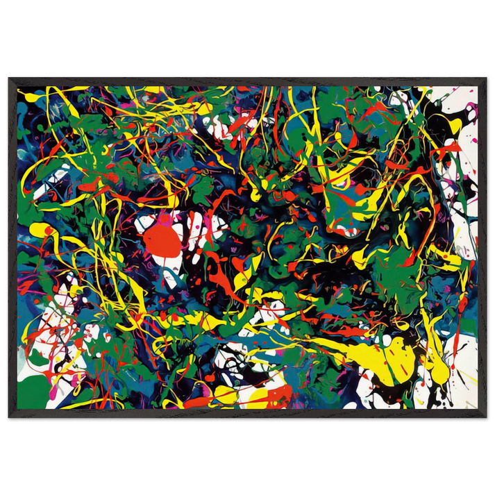 Untitled SFP94-55 SFF 1729 - Sam Francis 70x100 cm / 28x40 inches Framed Art Print – Black Wooden Frame