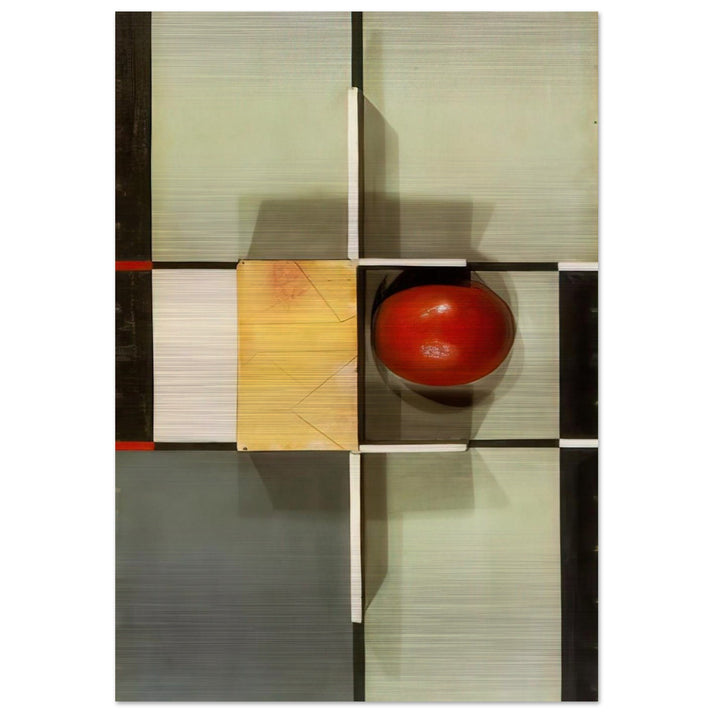 RELIEF WITH CROSS AND SQUARE 1924 - Kurt Schwitters Brushed Aluminum Print - 70x100 cm / 28x40 inches | Kurt Schwitters Aluminum Print | Kurt Schwitters Prints