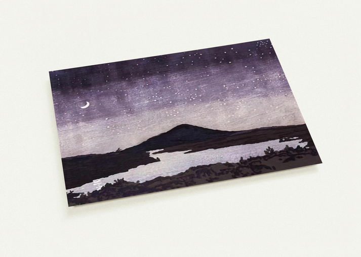 Night Scene - 1982 By Neil Welliver Pack of 10 Post Cards | Neil Welliver Post Cards | A6 (10.5 x 14.8 cm) - 4.1 x 5.8 inches