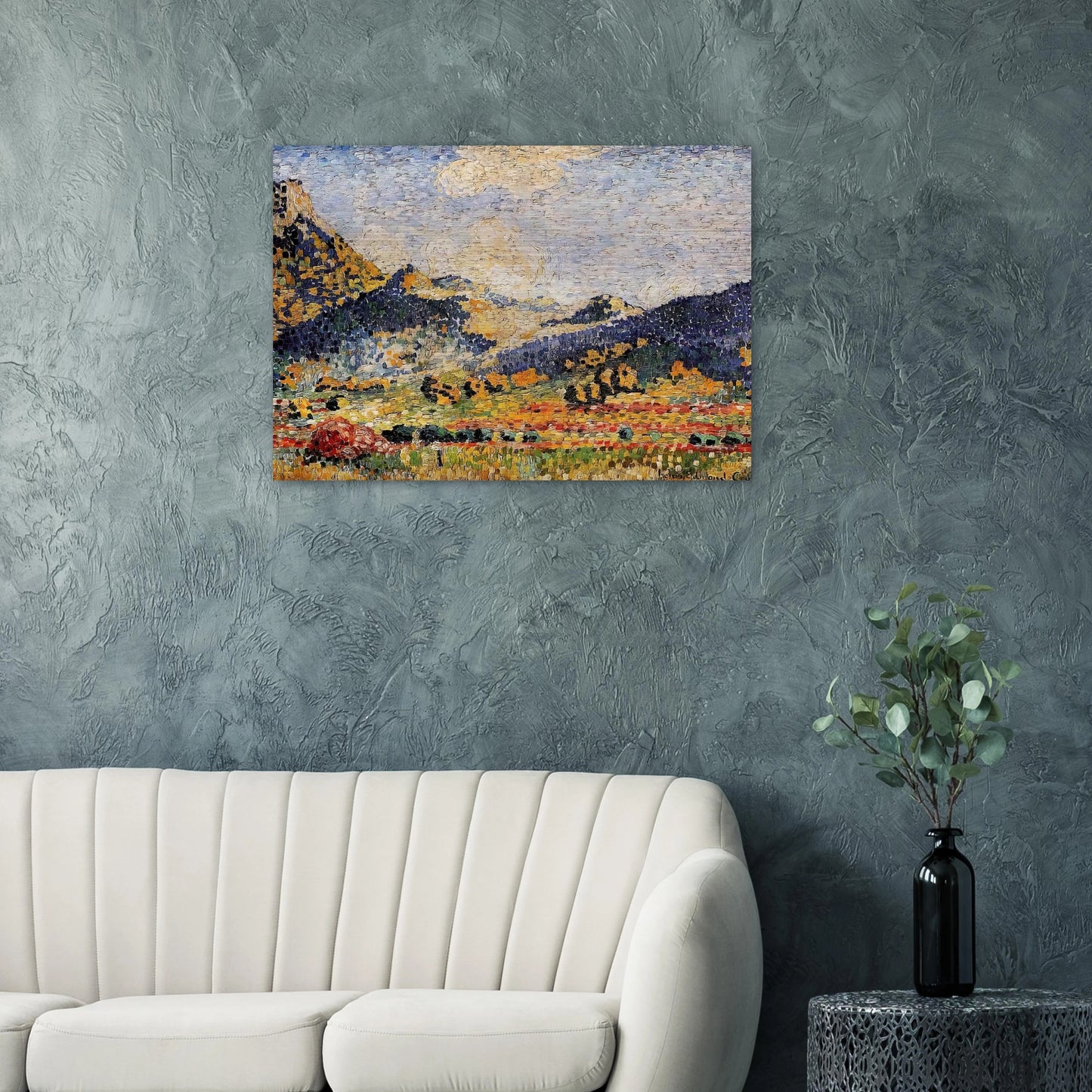 Les Petits, Montagnes Mauresques - Henri-Edmond Cross Brushed Aluminum Print - 70x100 cm / 28x40 inches | Henri-Edmond Cross Aluminum Print | Henri-Edmond Cross Prints