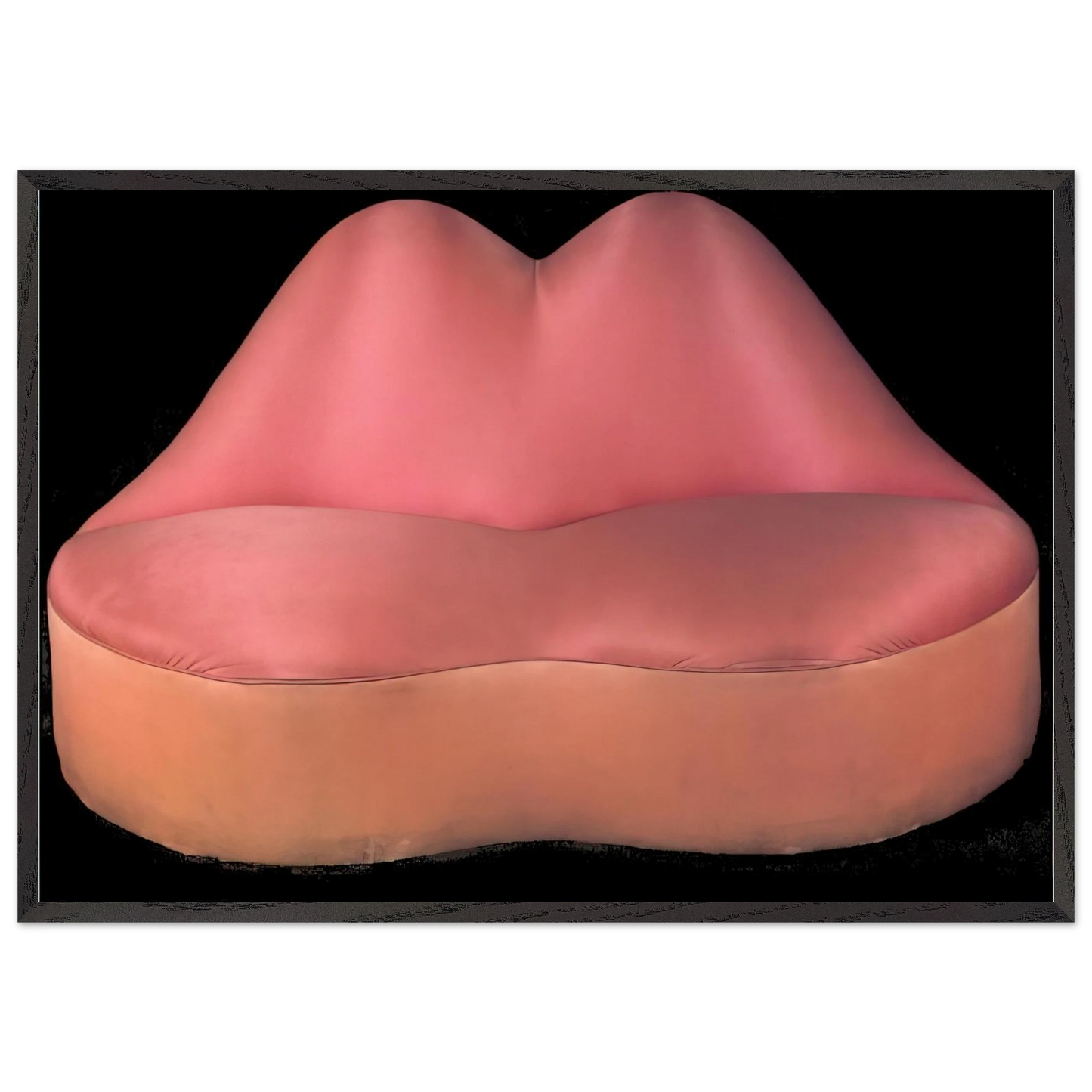 MAE WEST LIPS SOFA 1937 - Salvador Dali 70x100 cm / 28x40 inches Framed Art Print – Black Wooden Frame