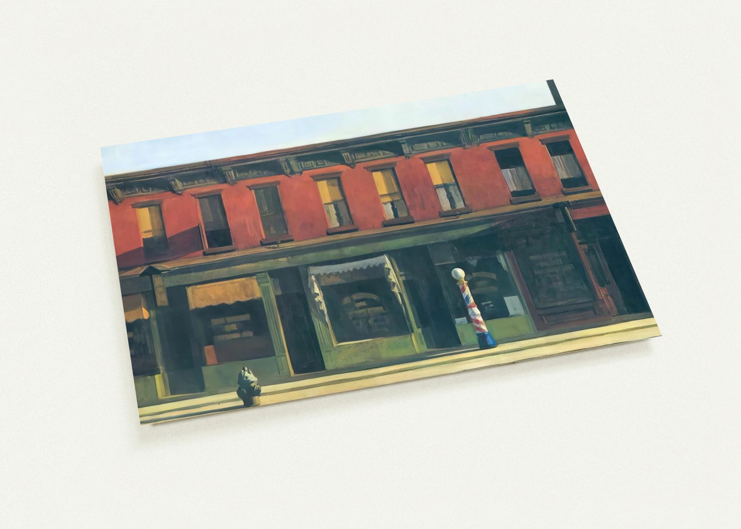 Early Sunday Morning By Edward Hopper Pack of 10 Post Cards | Edward Hopper Post Cards | A6 (10.5 x 14.8 cm) - 4.1 x 5.8 inches