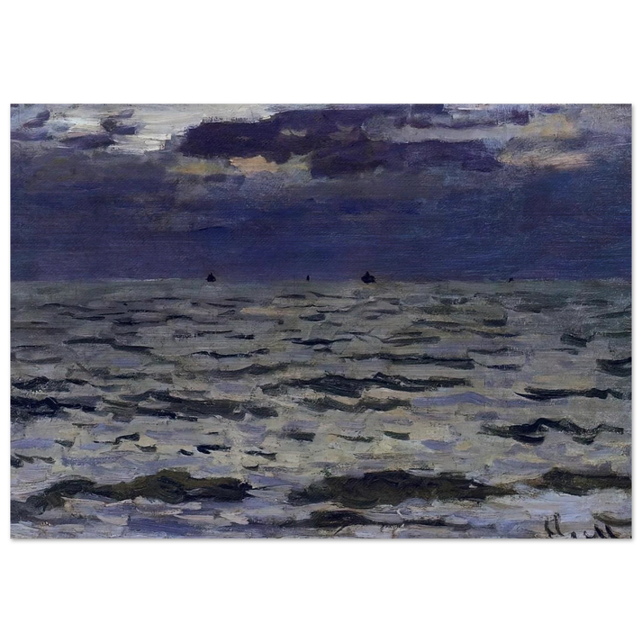 Seascape - claude monet Brushed Aluminum Print - 70x100 cm / 28x40 inches | claude monet Aluminum Print | claude monet Prints