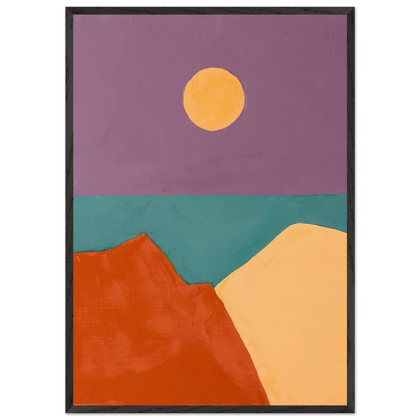 Untitled - 2015 - Etel Adnan 70x100 cm / 28x40 inches Framed Art Print – Black Wooden Frame