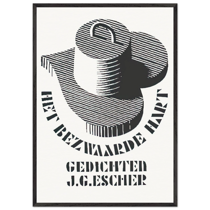 ESCHER 26 - MC Escher 70x100 cm / 28x40 inches Framed Art Print – Black Wooden Frame | Maurits Cornelis Escher Prints