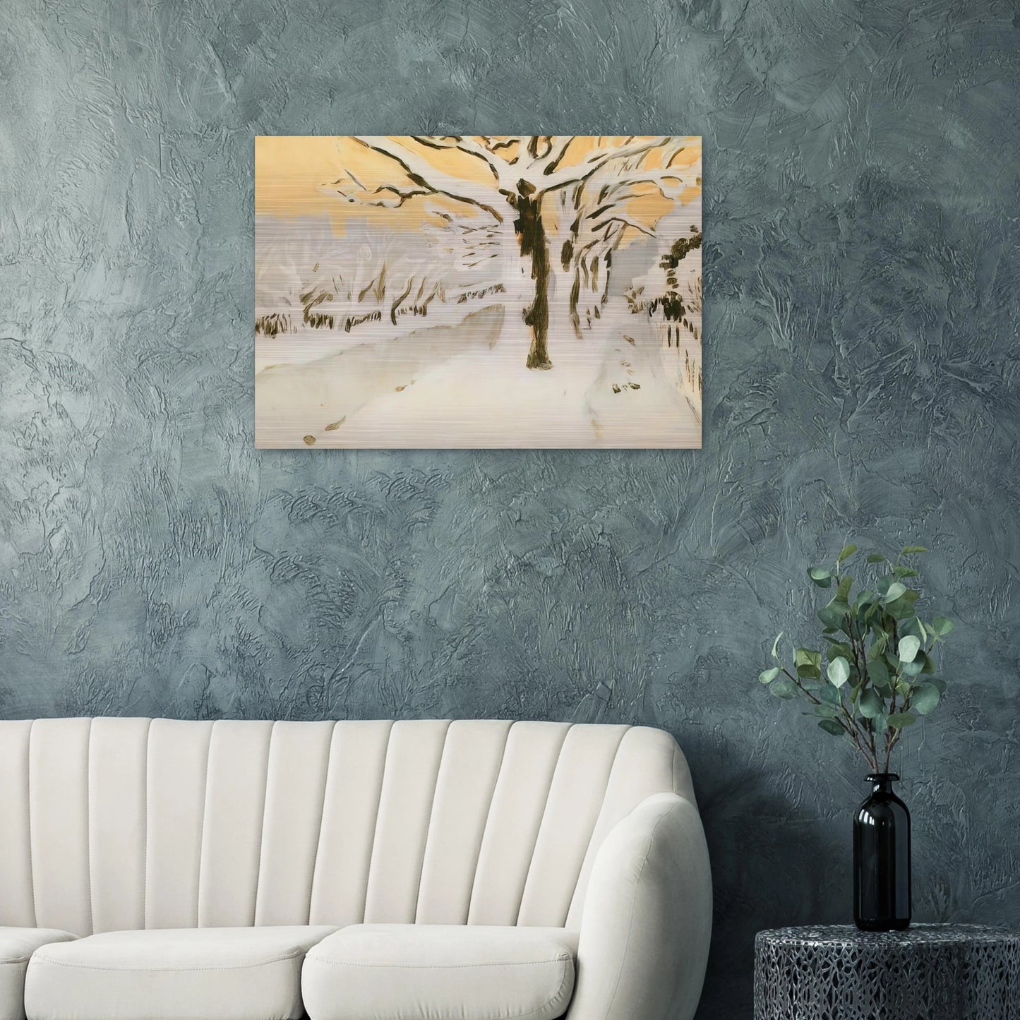 LATE AFTERNOON SNOW 1972 - Fairfield Porter Brushed Aluminum Print - 70x100 cm / 28x40 inches | Fairfield Porter Aluminum Print | Fairfield Porter Prints